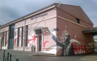 Street Art fresque communication - Médiathèque - Le Beausset